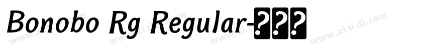 Bonobo Rg Regular字体转换